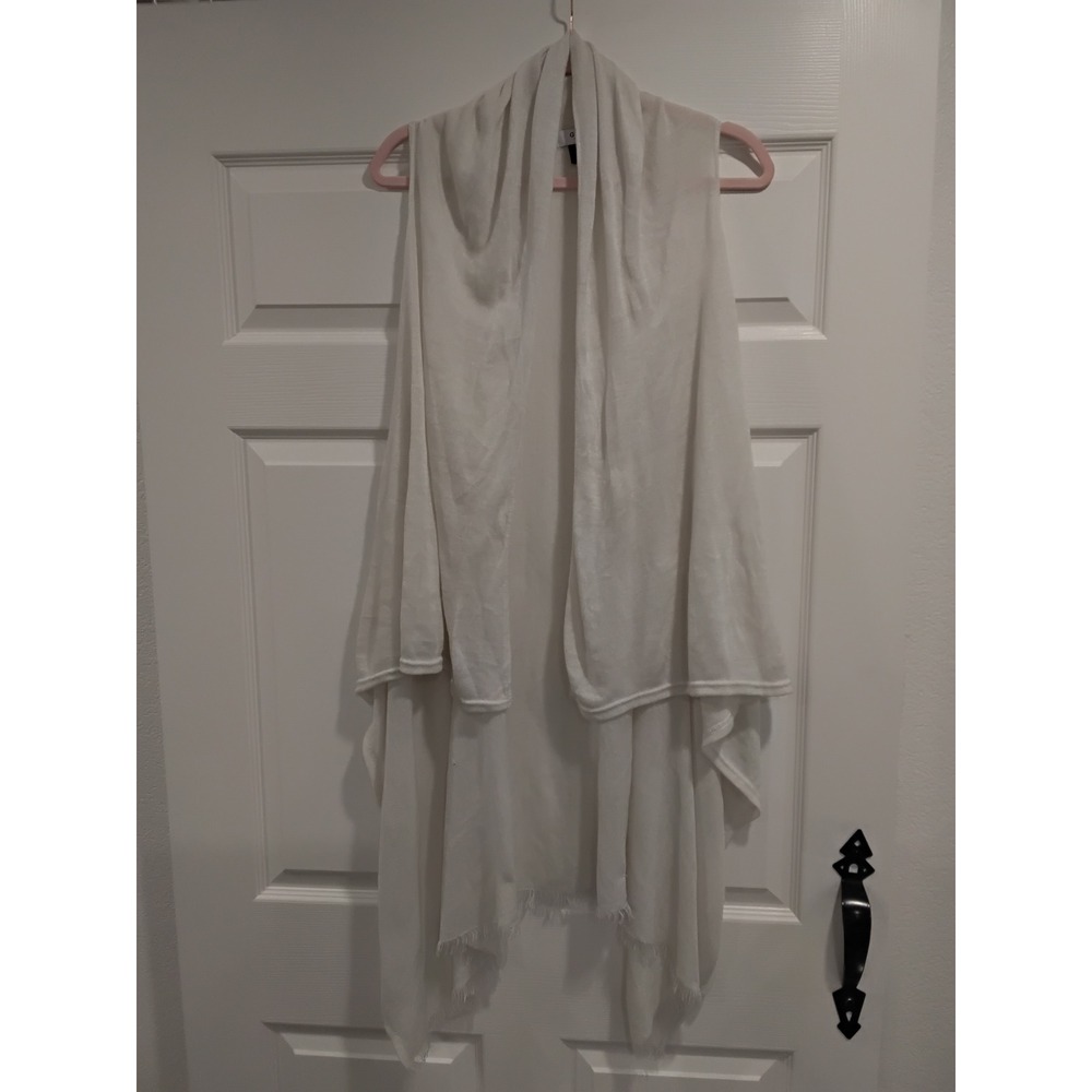 GUESS Women's White Open‎ Front Asymmetrical Duster Cardigan Sweater